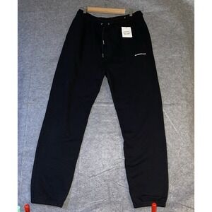 Sandro Paris Men's Black Logo Joggers Sweatpants NWT Size Small Ribbed Ankle Cut